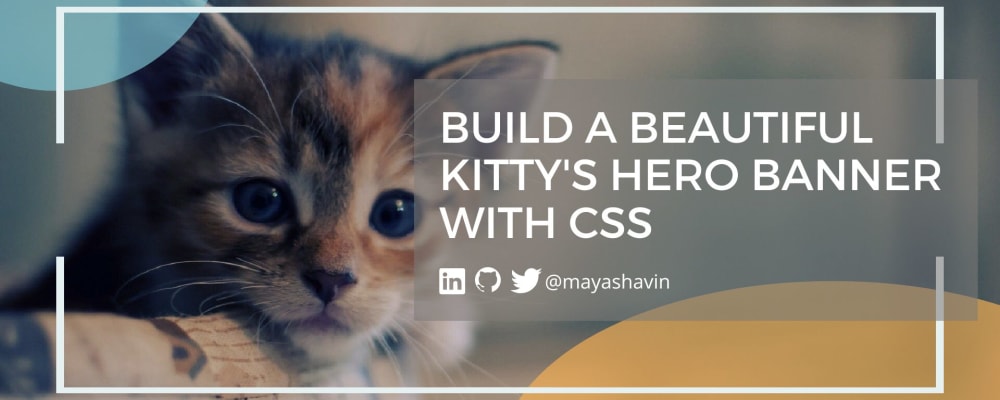 Build Kitty's hero banner with CSS background and linear-gradient