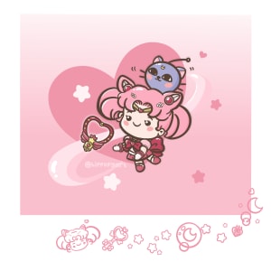 Chibi Moon Pink Sugar heart