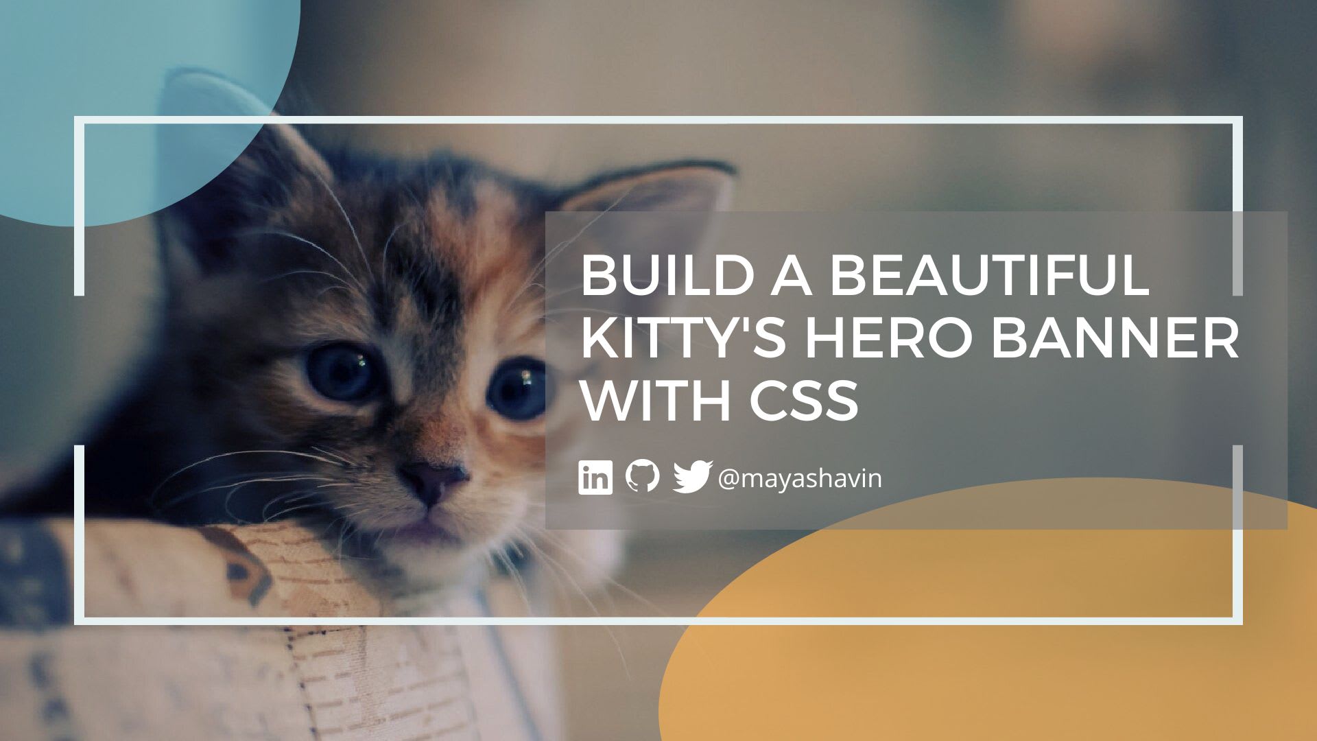 Build Kitty's hero banner with CSS background and linear-gradient