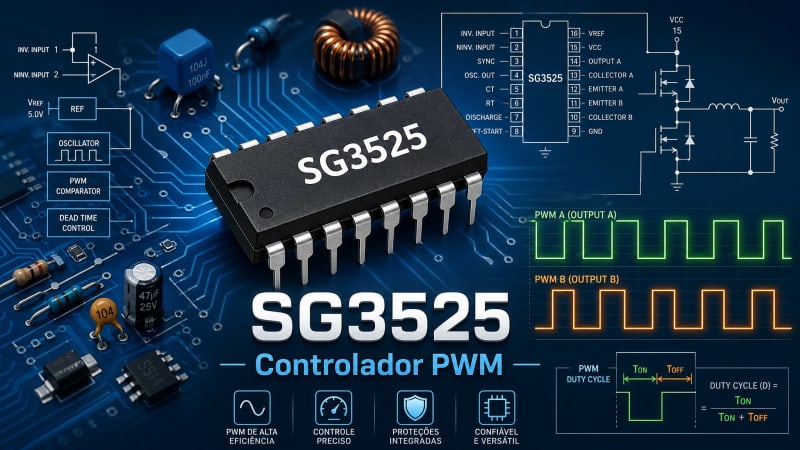 SG3525: Guía Completa del Controlador PWM | Diagrama y Aplicaciones