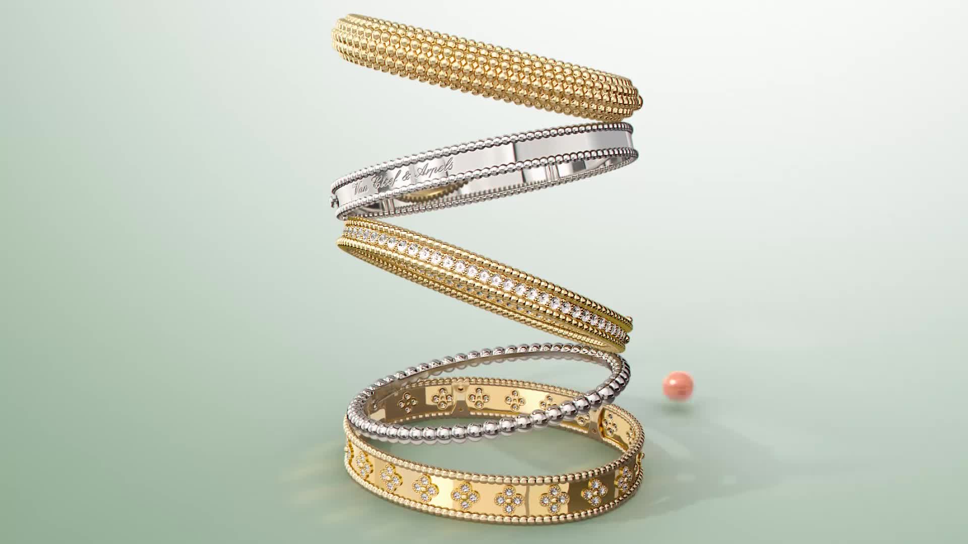 Van Cleef & Arpels Perlée Campagnes et contenus Horlogerie