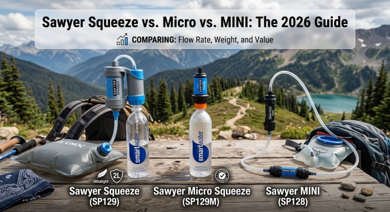 Sawyer Squeeze vs. Mini vs. Micro: The 2026 Guide to Flow Rate, Weight, and Value