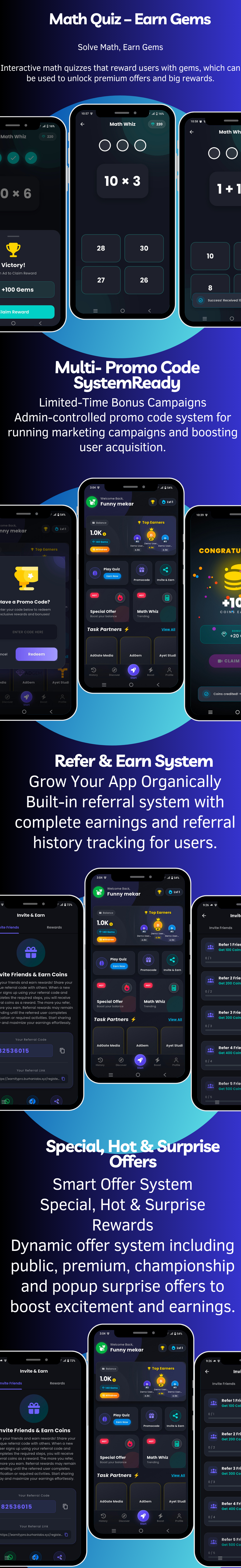 Earnify Pro – Advanced Rewards, Quiz, Game & Offer Wall App - 5