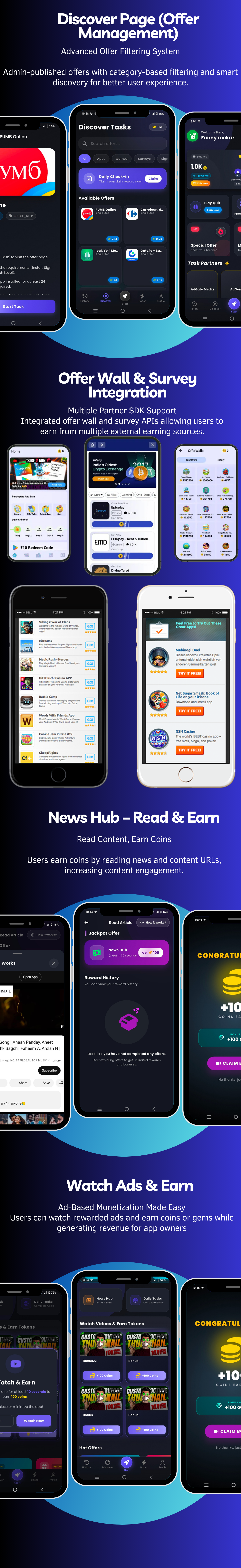 Earnify Pro – Advanced Rewards, Quiz, Game & Offer Wall App - 6