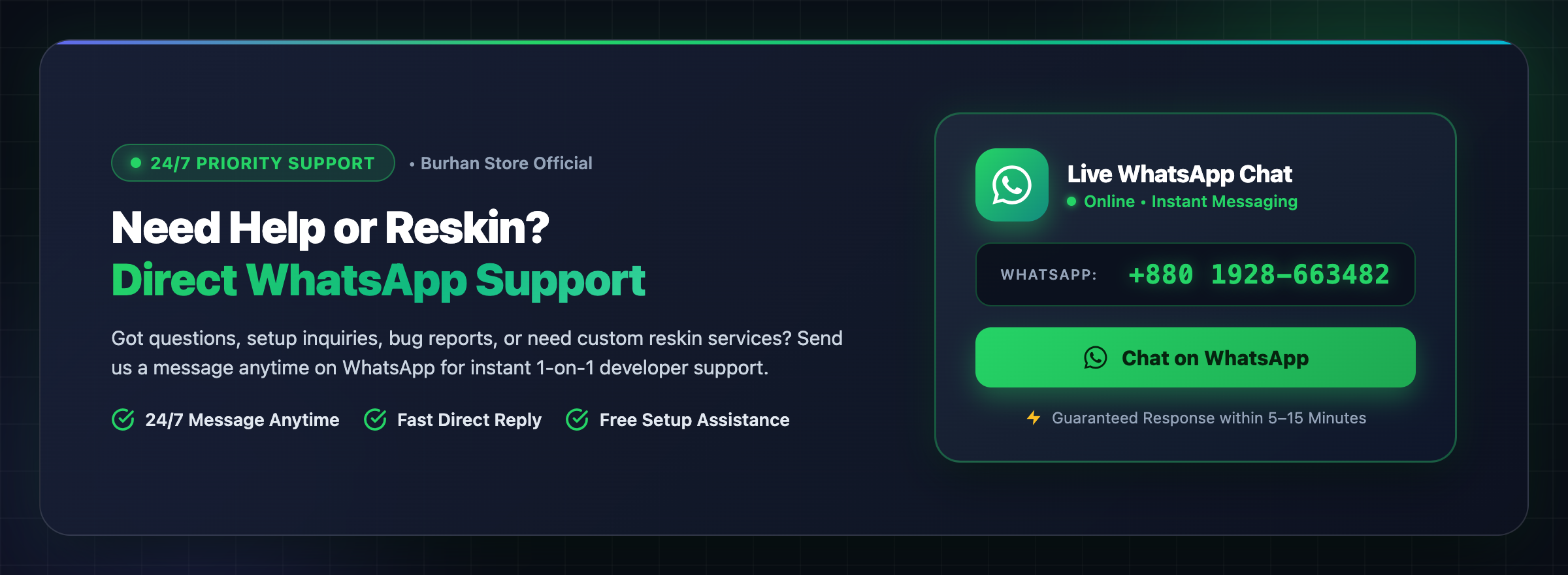 Burhan Store Customer Support & Installation Service