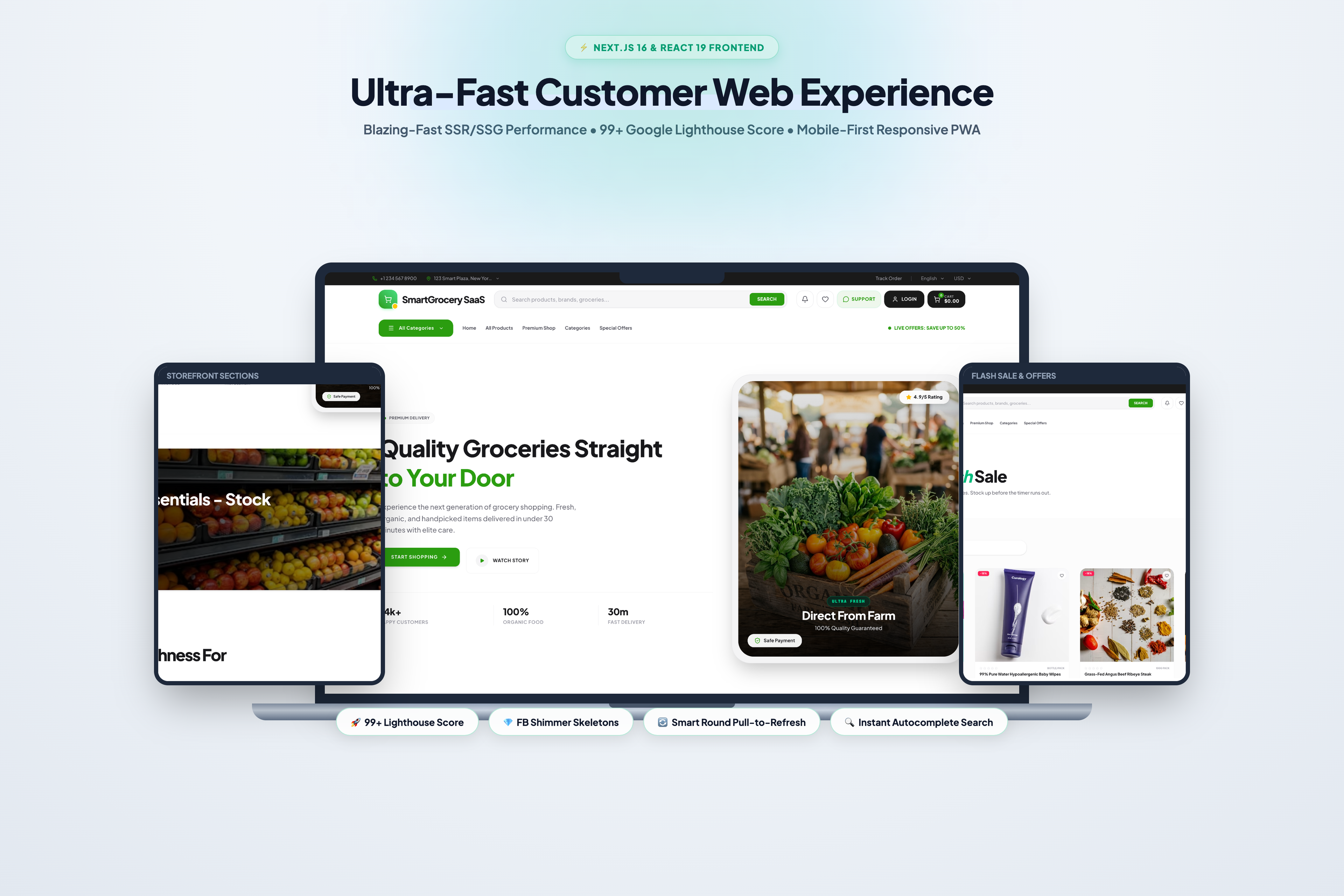 SmartGrocery - Next.js 16 Customer Storefront