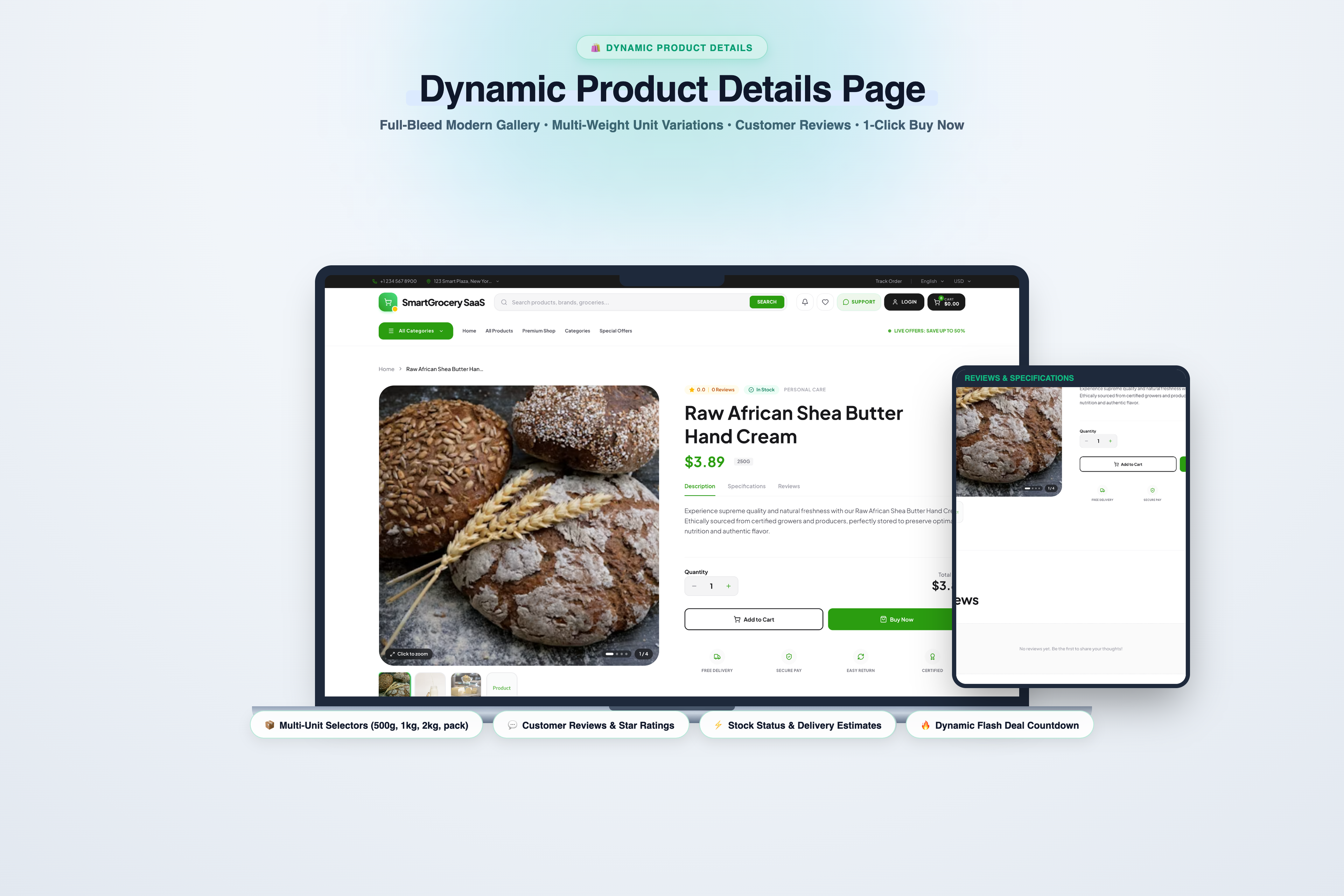 SmartGrocery - Dynamic Product View and Details Page