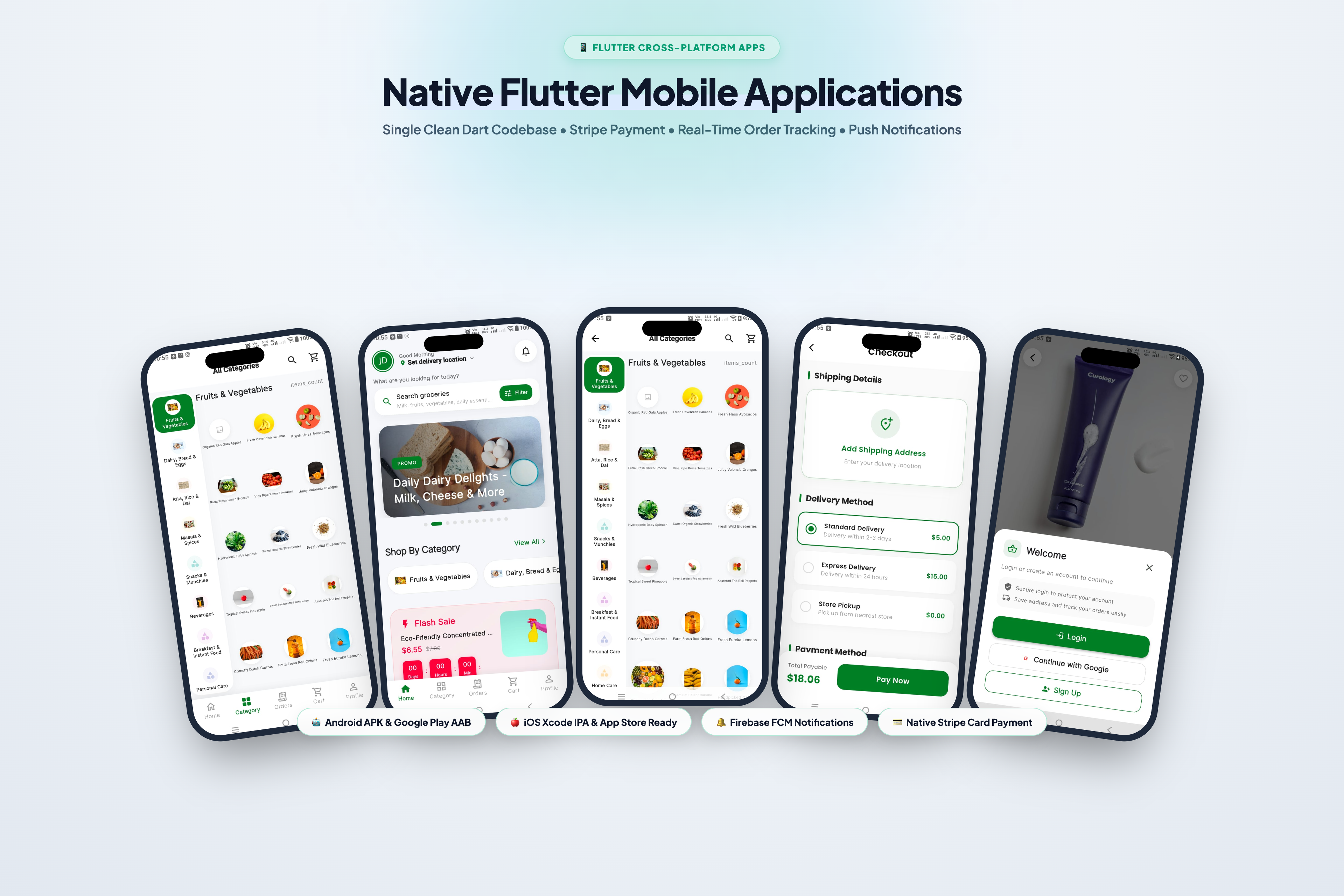 SmartGrocery - Flutter iOS and Android Mobile Apps