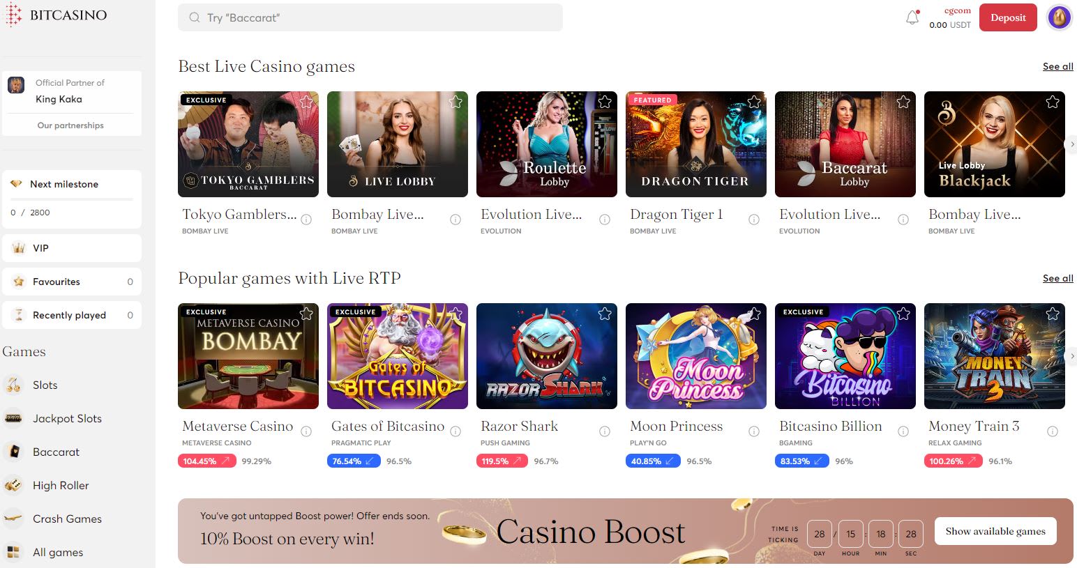 Bitcasino.io Lobby (2023)