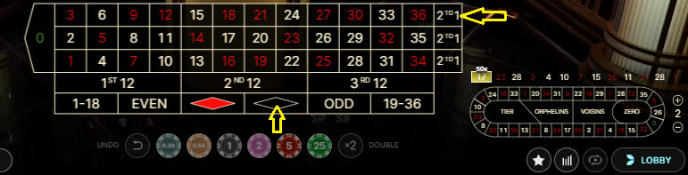 Lightning Roulette Strategy (3rd column black)