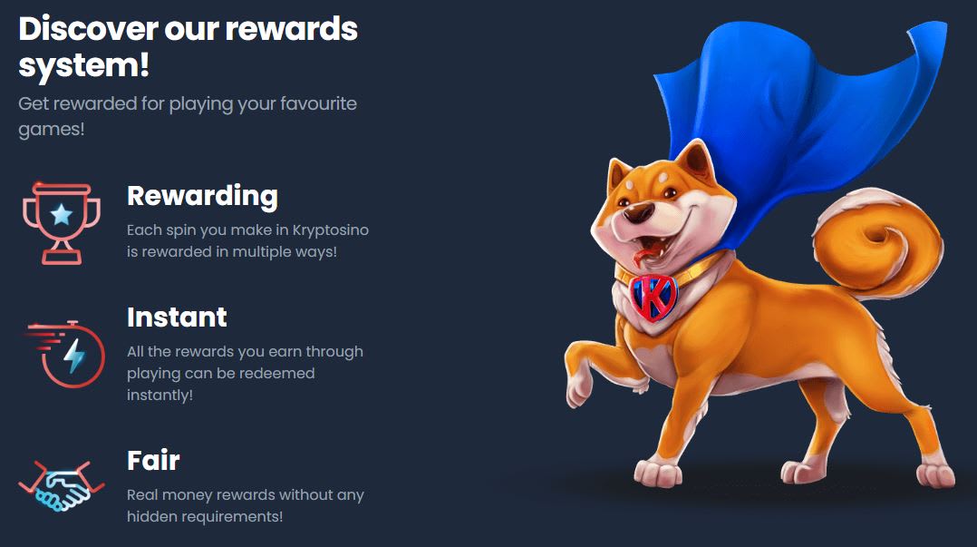 Kryptosino Rewards/Loyalty