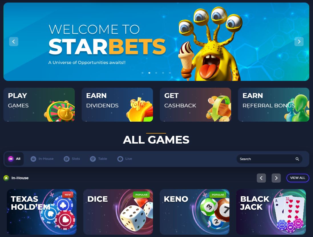 Starbets Crypto Casino (2023)