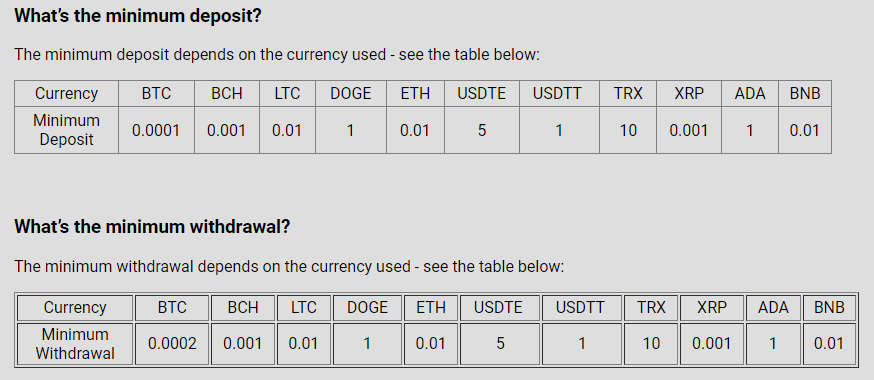 ReelCrypto Limits: Deposits & Withdrawals