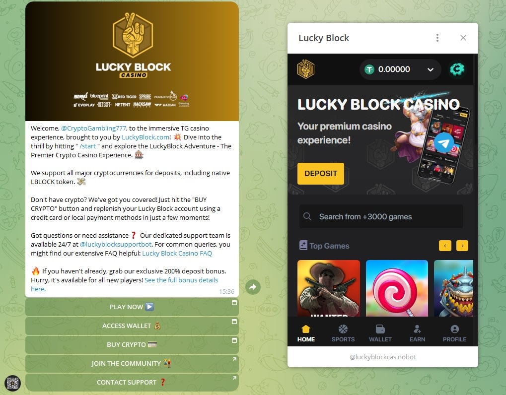 LuckyBlock telegram casino