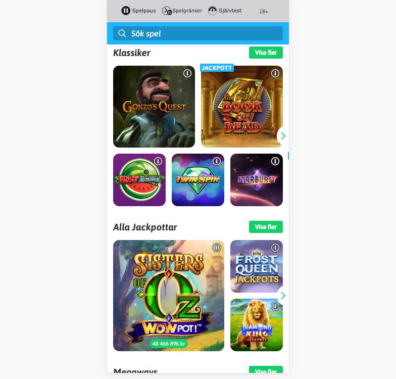 Snabbare Casino i mobilen