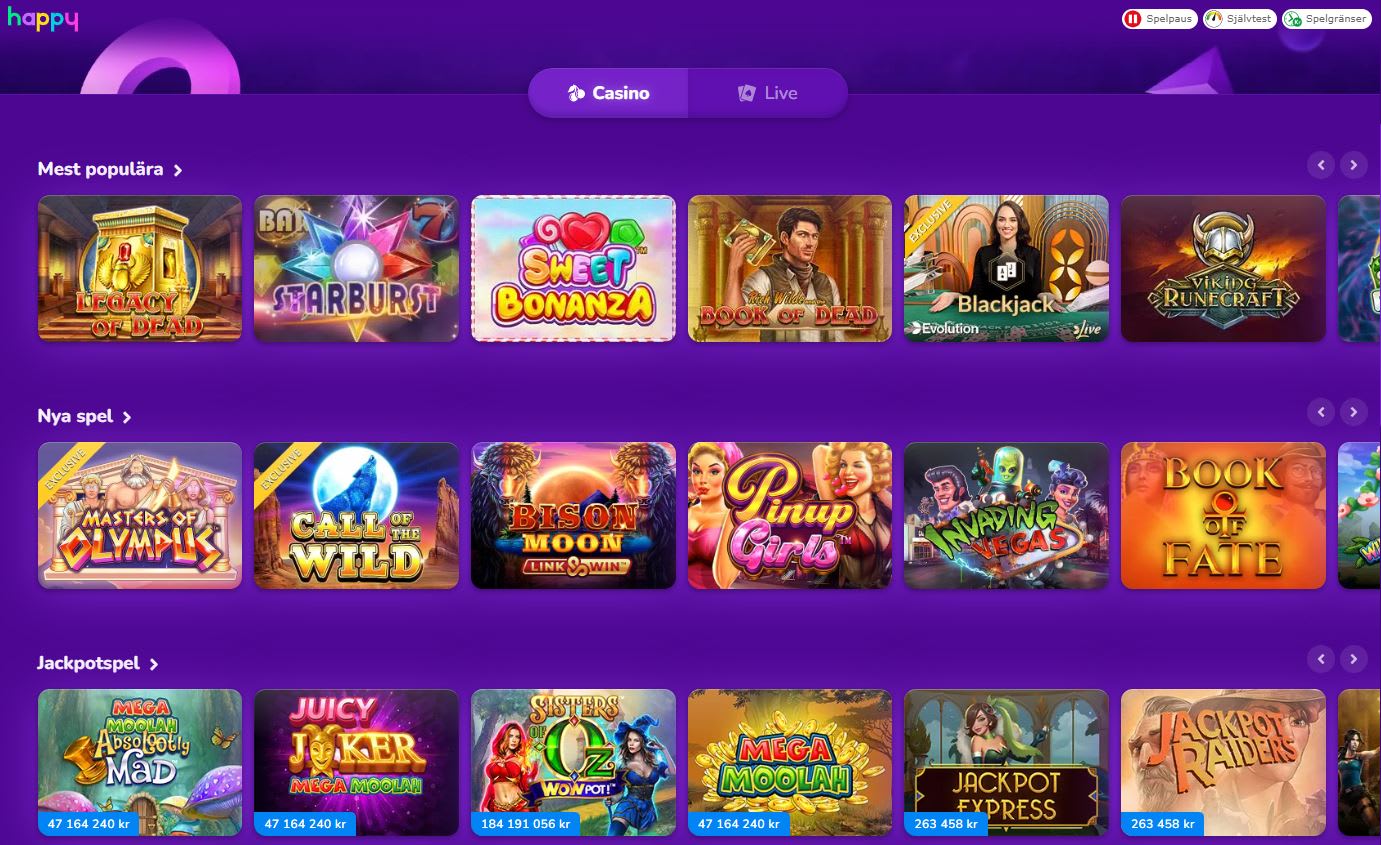Happy Casino (Sverige 2024)