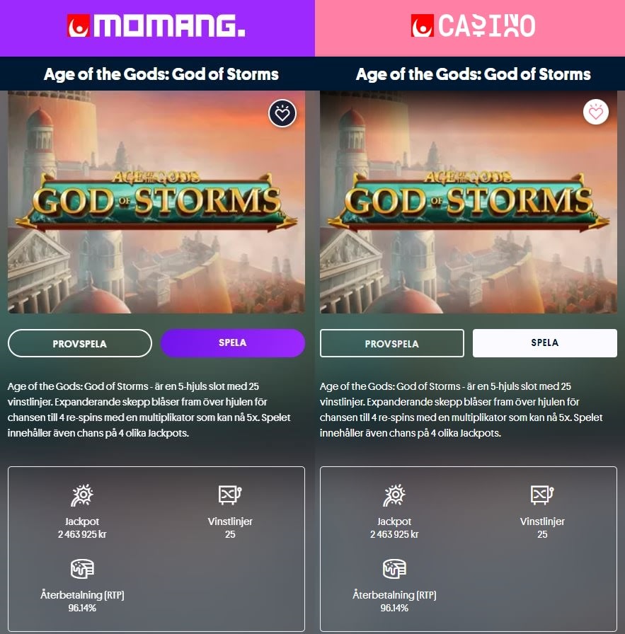 Momang vs Svenska Spel Casino