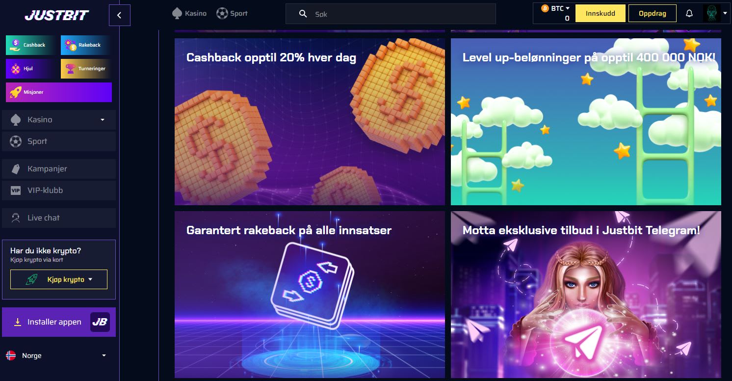 JustBit Casino Norge (2023)