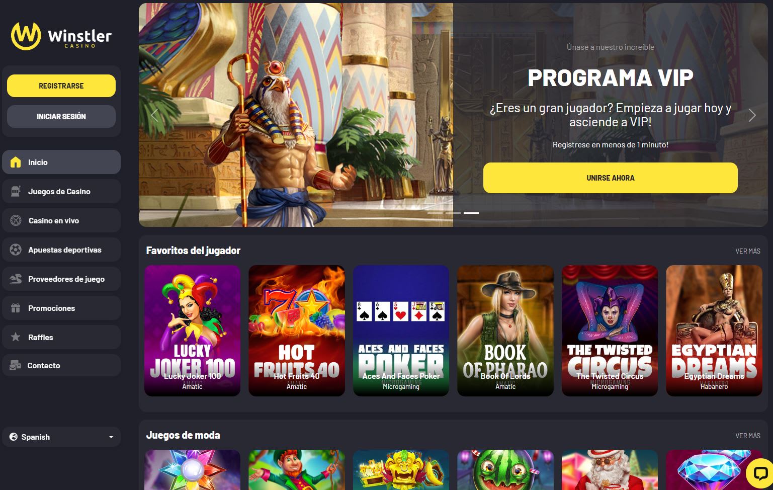 Winstler Casino en Español