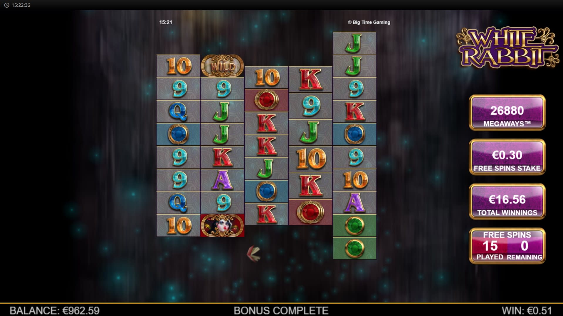 White Rabbit - Free spins extended reels