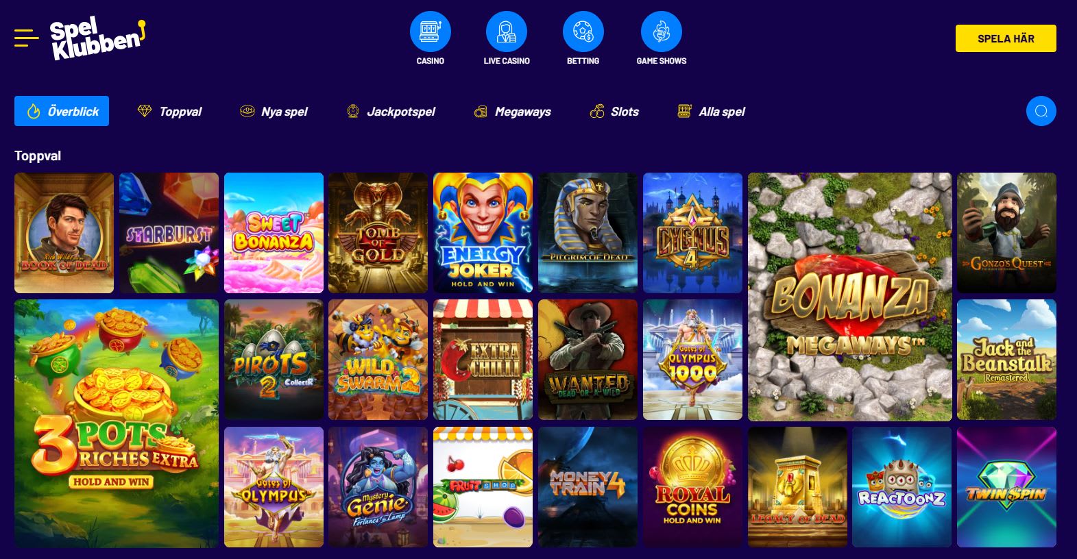SpelKlubben Casino Sverige