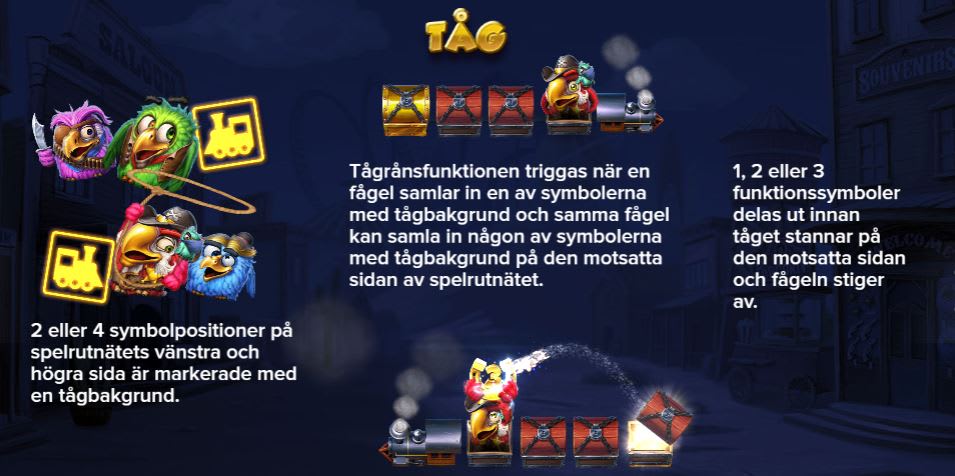 Pirots Tåg-funktionen