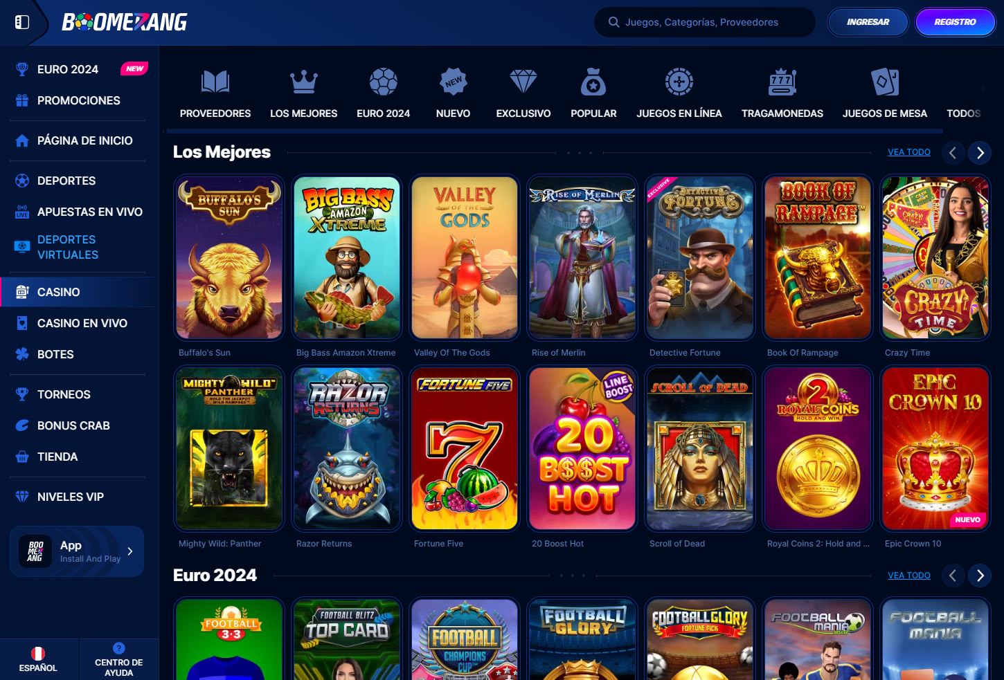 Boomerang Bet Casino en Español