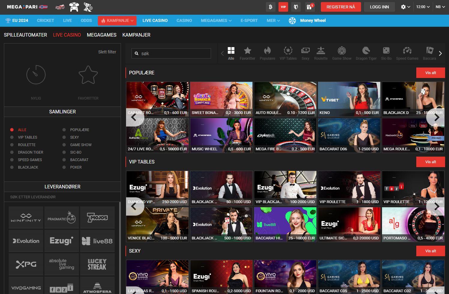 Megapari Casino Norge 2024