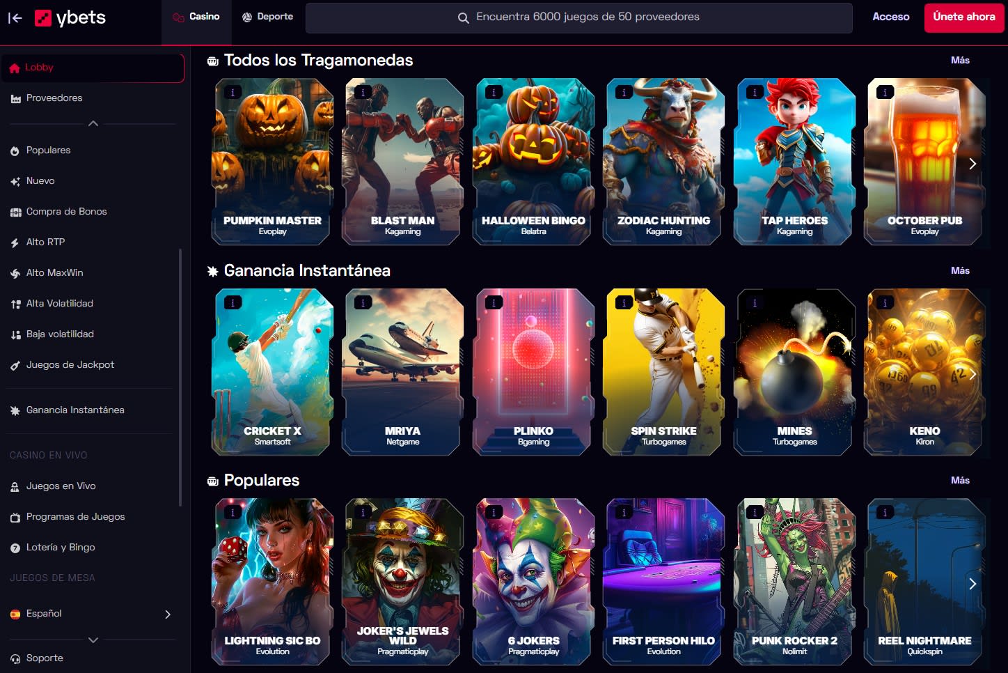 Ybets Casino en Español