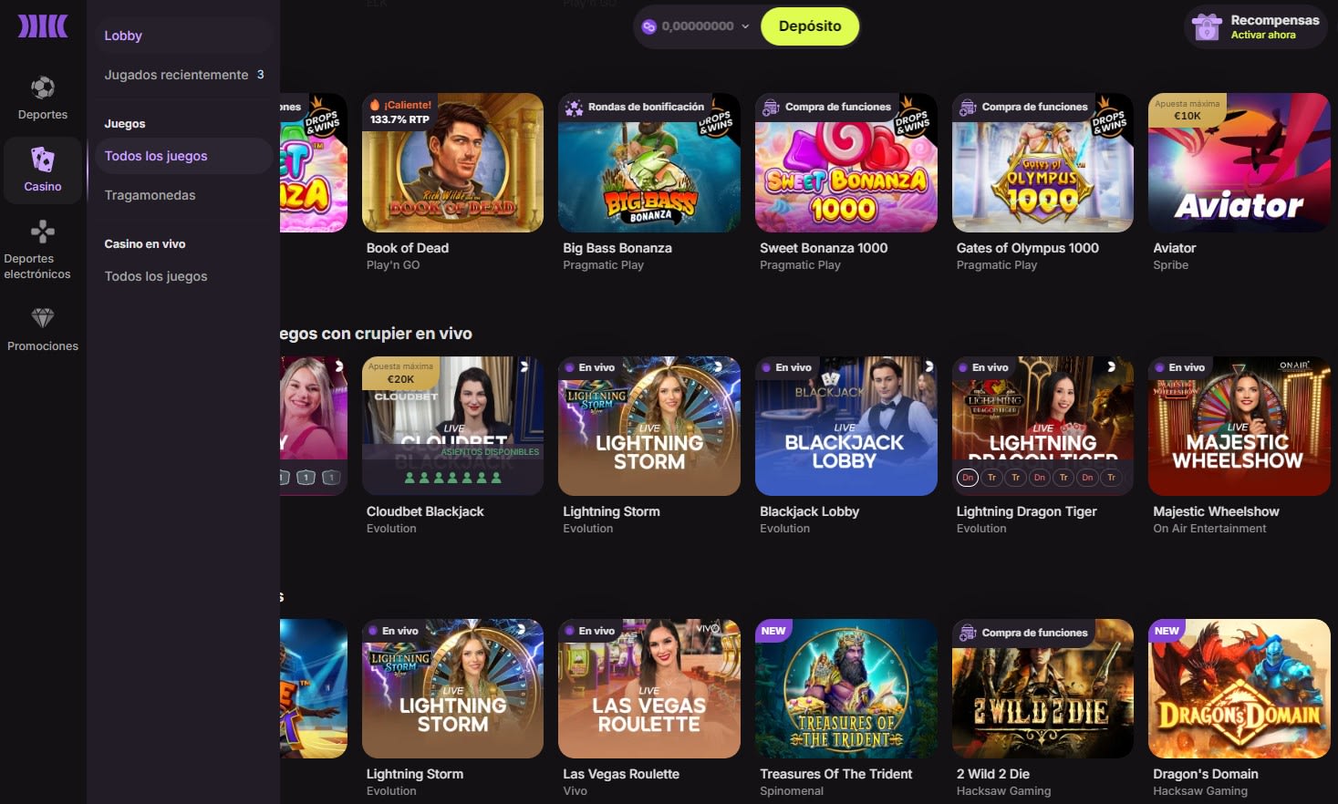 Cloudbet Casino en Español