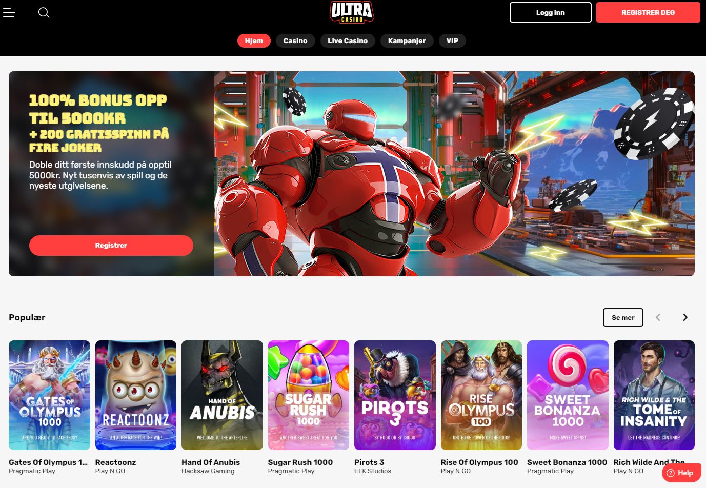 Ultra Casino Norge 2024