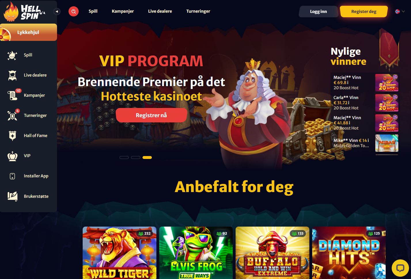Hell Spin Casino Norge 2024