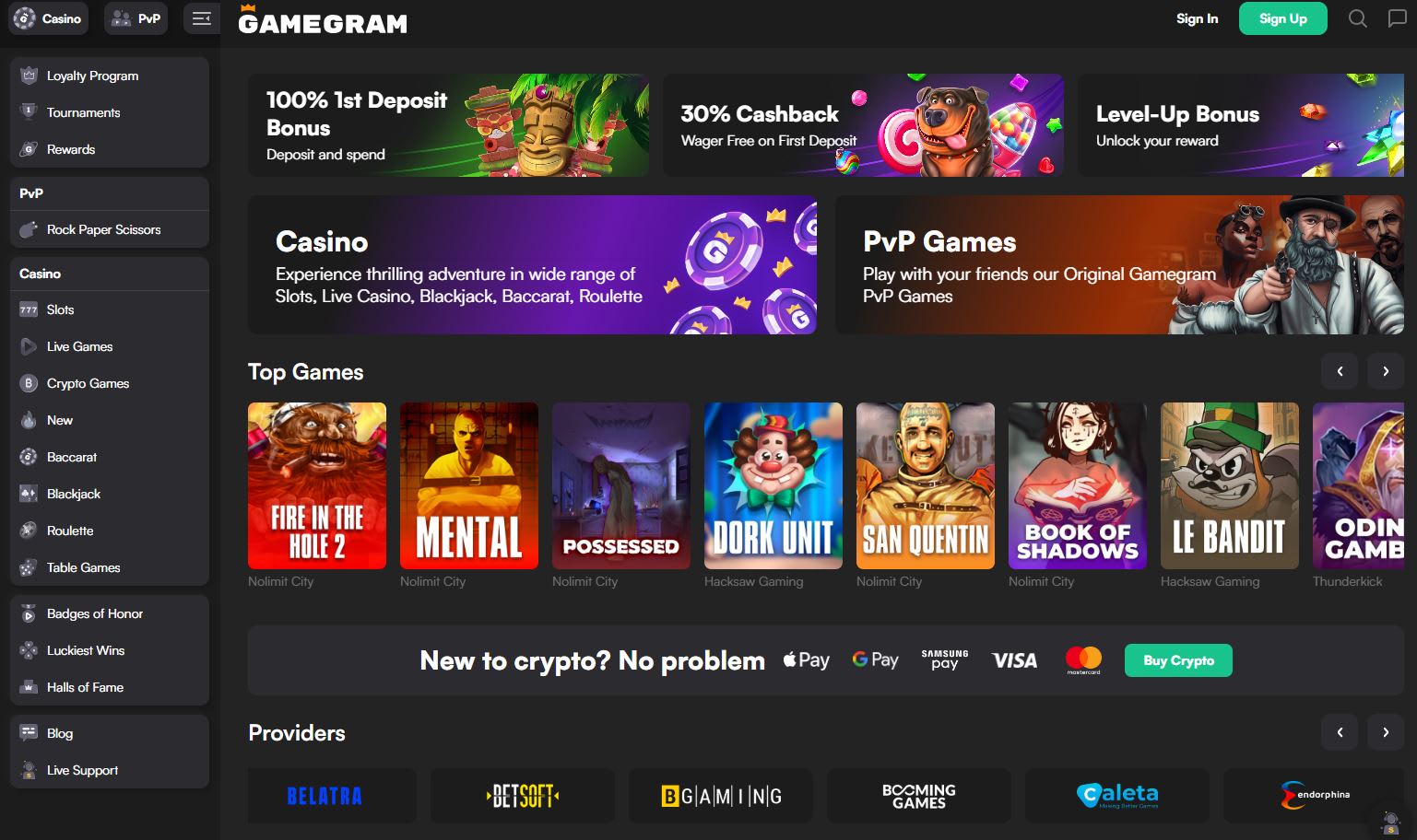 Gamegram Crypto Casino