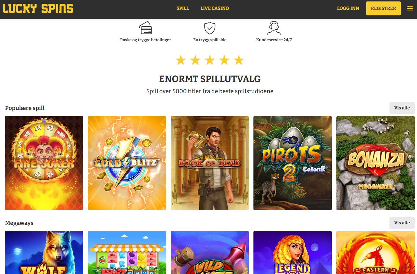 Lucky Spins Norge 2024