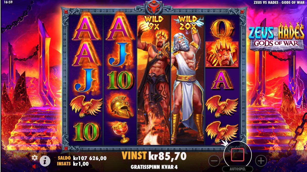Zeus VS Hades Free Spins