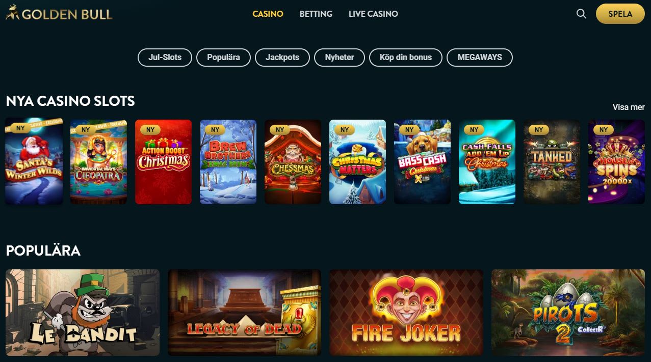 Golden Bull Casino Sverige 2024