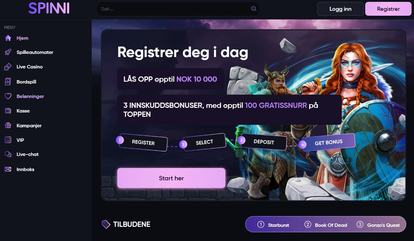 Spinni Casino Norge 2024