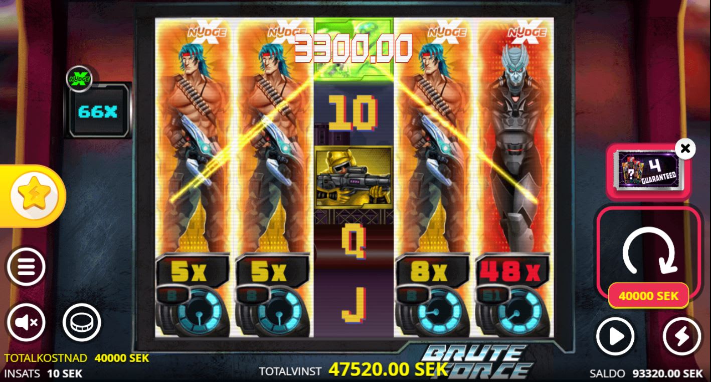 Brute Force 4 garanterade xNudge-symboler