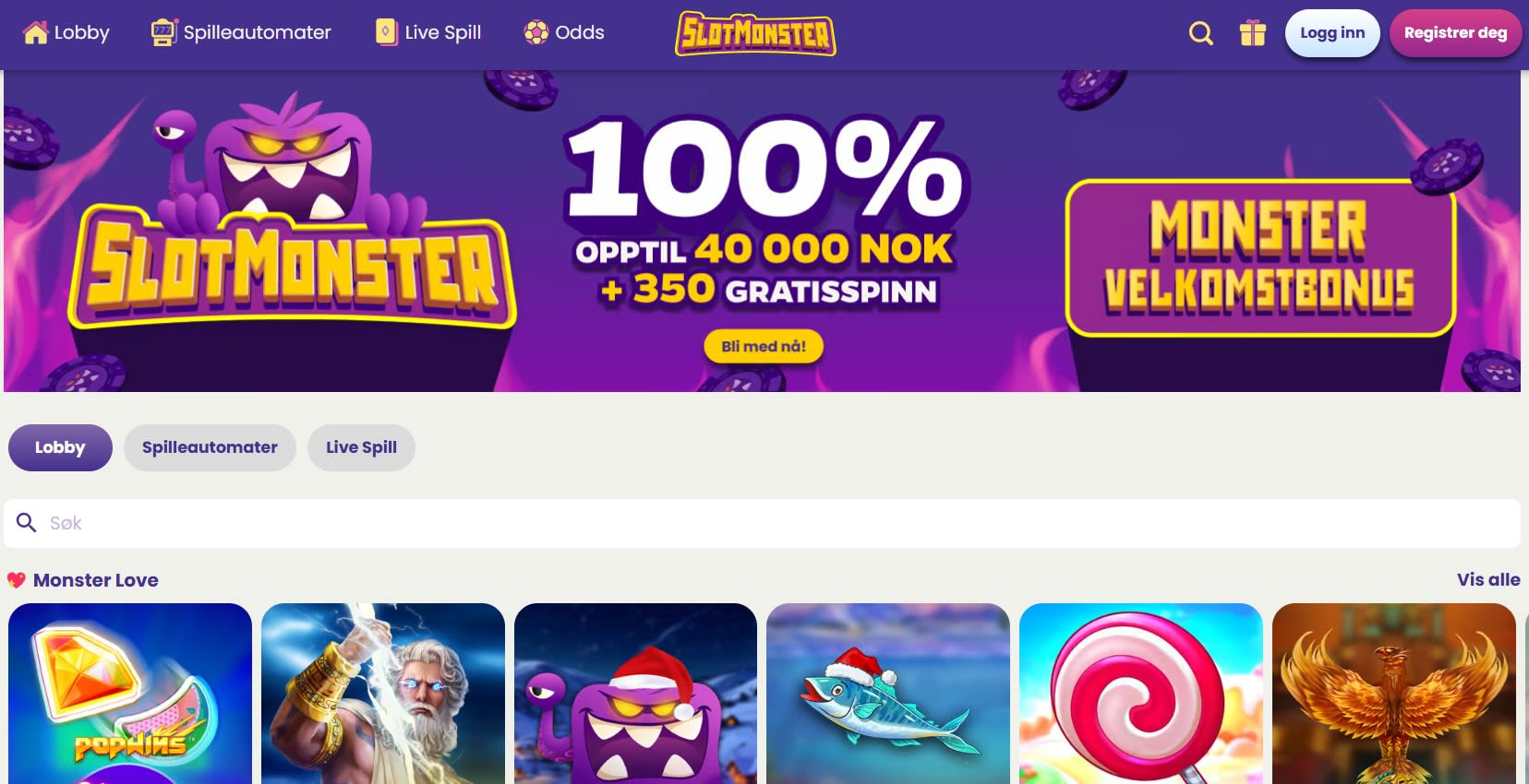 Slot Monster Casino Norge 2024