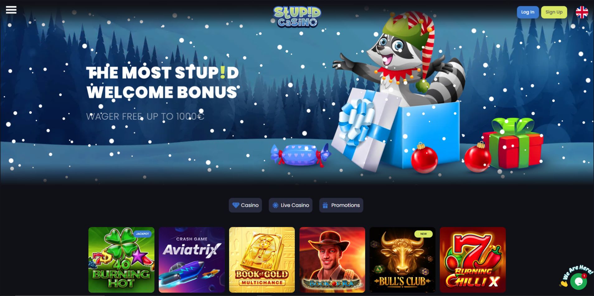 Stupid Casino Homepage