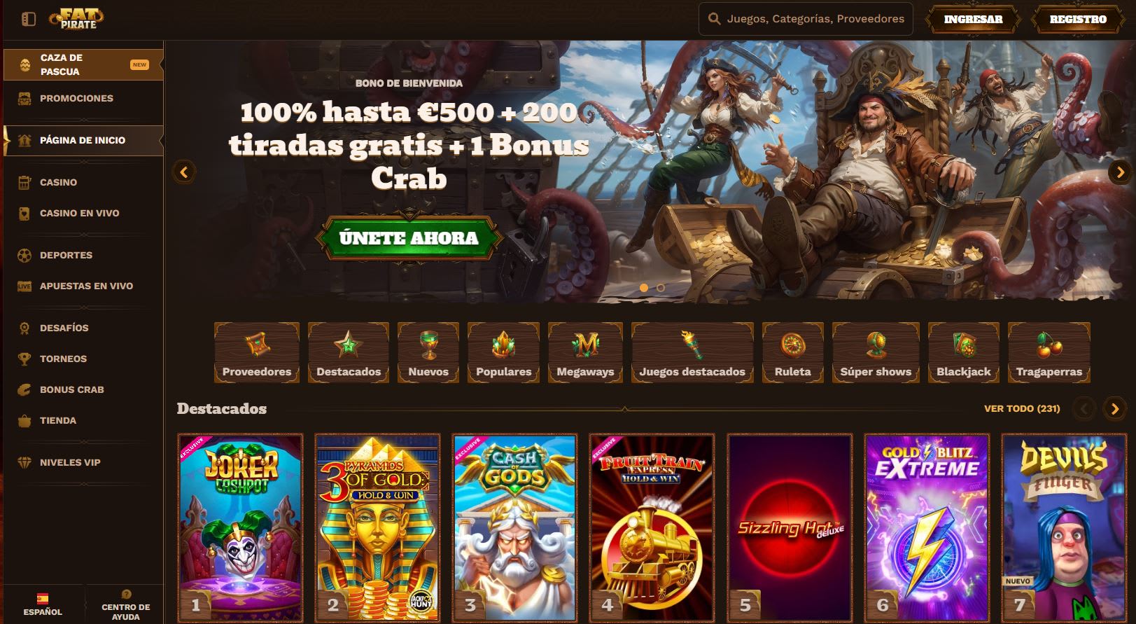 FatPirate Casino en Español 2025