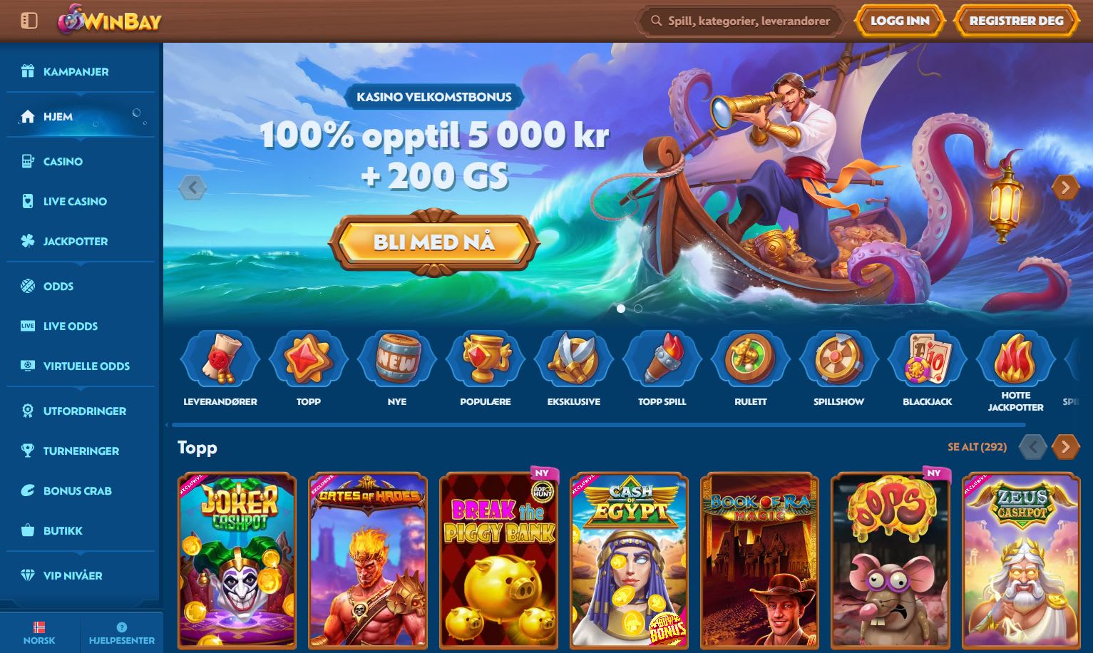 WinBay Casino Norge 2025