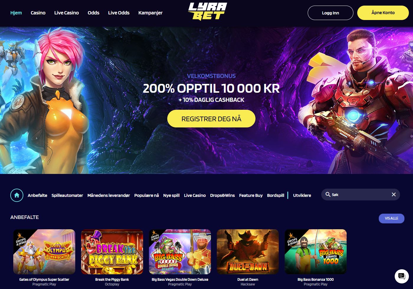 LyraBet Casino Norge 2025