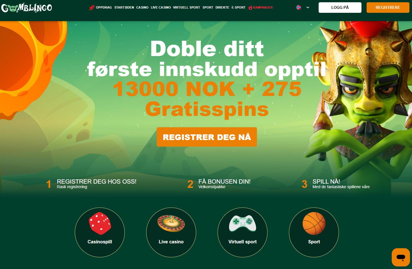Gomblingo Casino Norge 2025