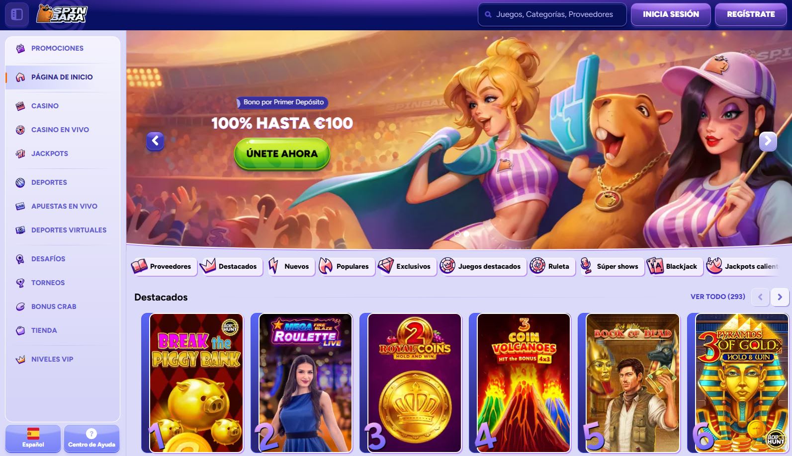 SpinBara Casino en Español 2025