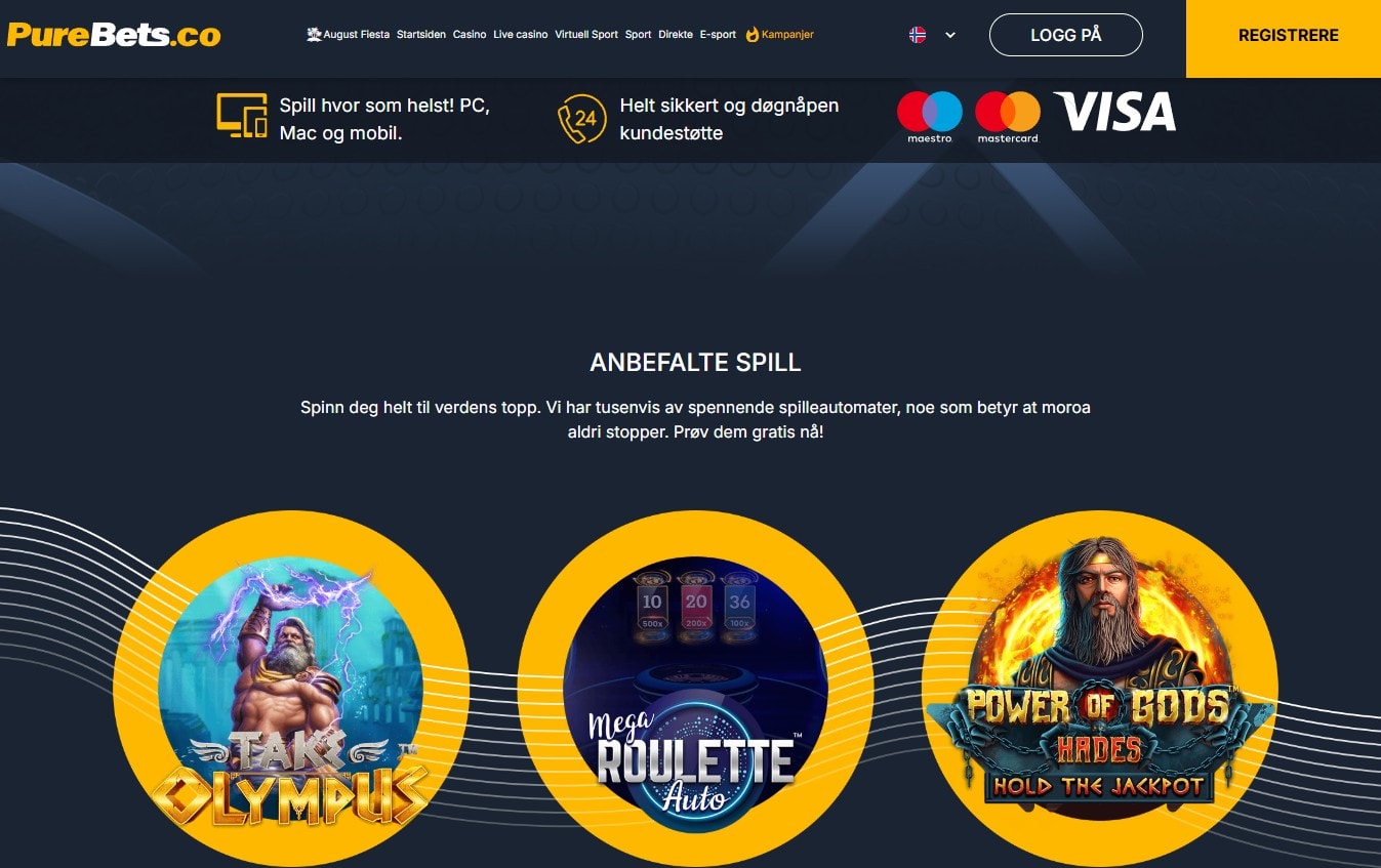 PureBets Casino Norge 2025