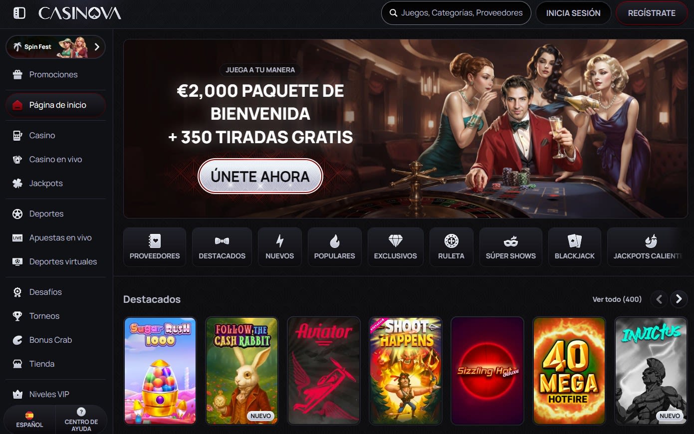 Casinova Casino en Español 2025
