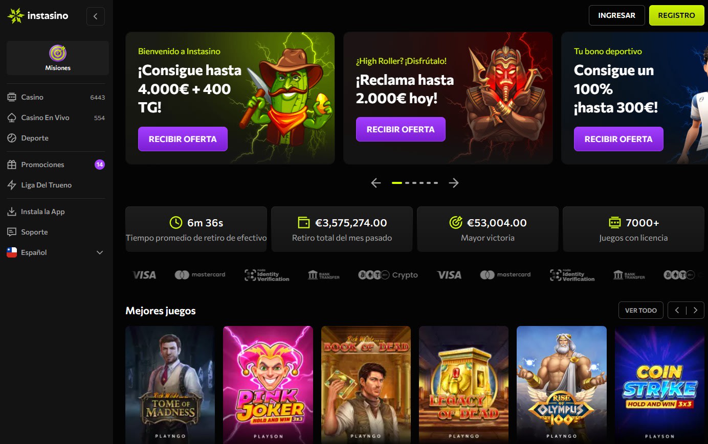 Instasino Casino en Español 2025