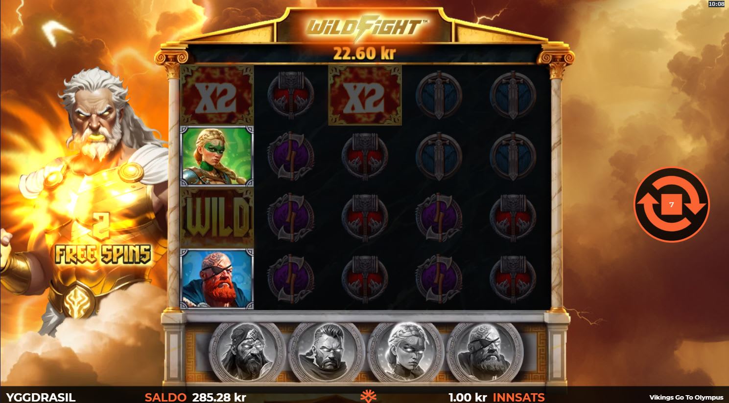 Vikings go to Olympus Free Spins-rundan