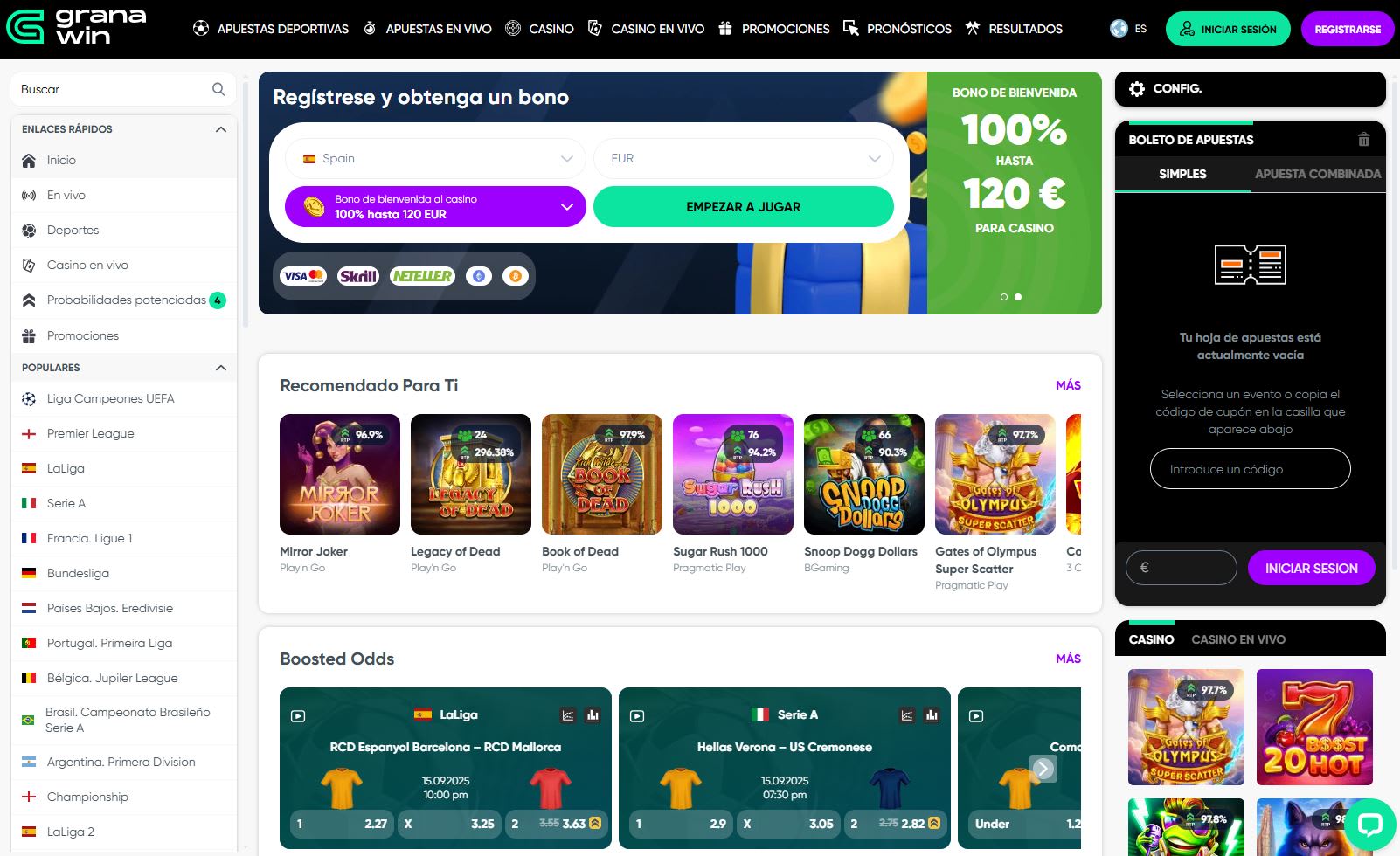 GranaWin Casino en Español 2025